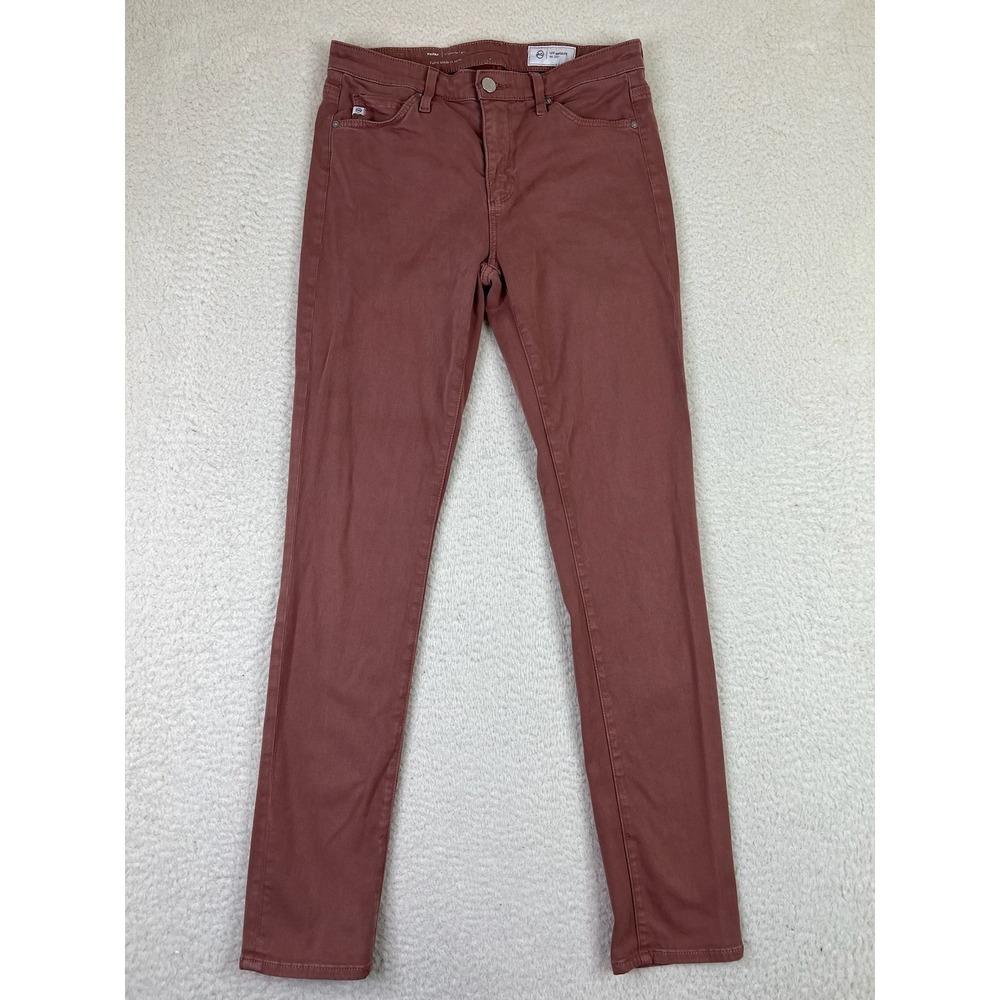 AG Prima‎ Cigarette Jeans Womens 26 Pink Stretch Slim Straight Made in Japan